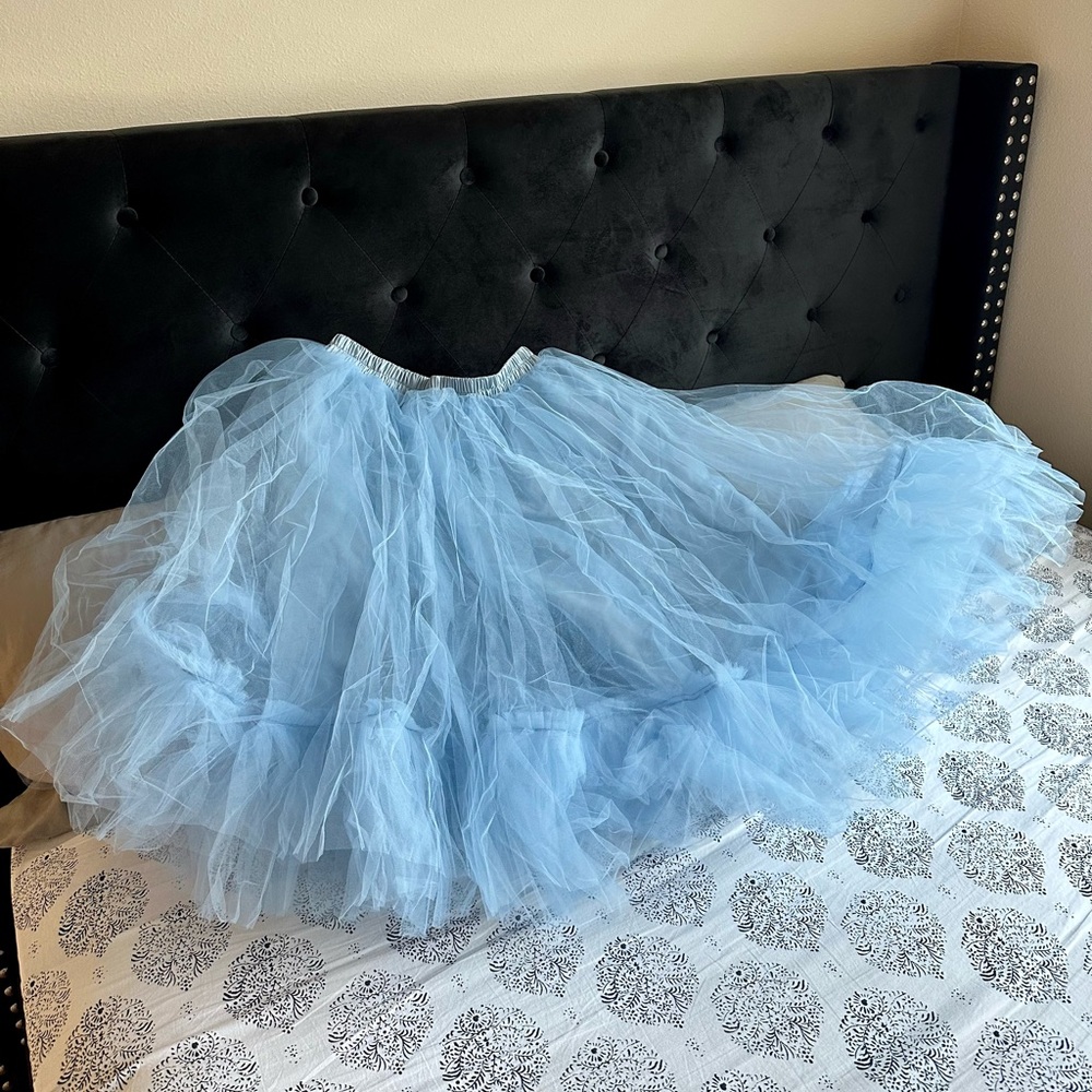 Elegant Blue Tulle Skirt